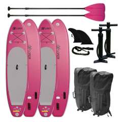 eXplorer SUP Set - 2x Stand Up Paddle Surfboard I 320x76x15cm | pink