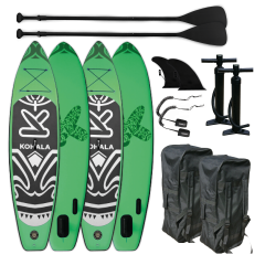 Kohala SUP 2er Set- 2x Stand Up Paddle Surfboard I 320x81x15cm | grün