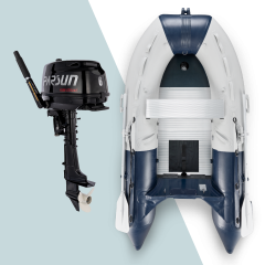 300 cm NOARD Schlauchboot mit 6 PS Parsun Motor (F6ABMS-DC)