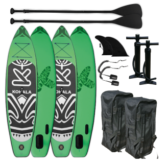 Kohala SUP 2er Set- 2x Stand Up Paddle Surfboard I 320x81x15cm | grün