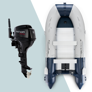 380 cm NOARD Schlauchboot mit 9,8 PS Parsun Motor (F9.8BMS)