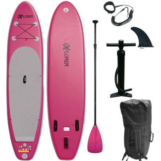 320 eXplorer SUP - Stand Up Paddle Surfboard I 320x76x15cm | pink